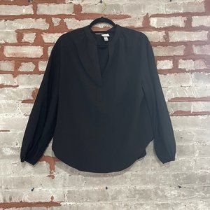 A NEW DAY Black Blouse Long Puff Sleeve - Size M